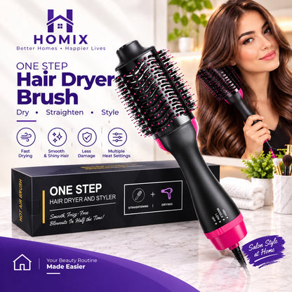 One-Step Hair Dryer Brush-3-in-1 Hair Dryer, Styler & Volumizer!