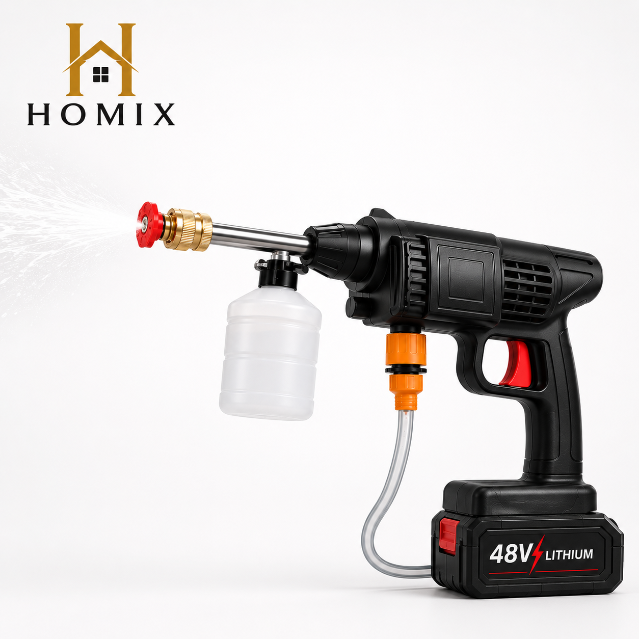 Homix High Pressure Washer Gun | Car, Solar & Home Cleaning!