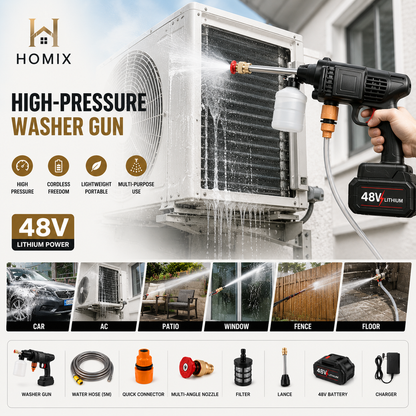 Homix High Pressure Washer Gun | Car, Solar & Home Cleaning!